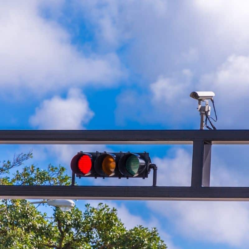 does a red light camera ticket go on your record